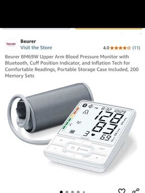 Beurer Upper Arm Blood Pressure Monitor - White (Bluetooth)